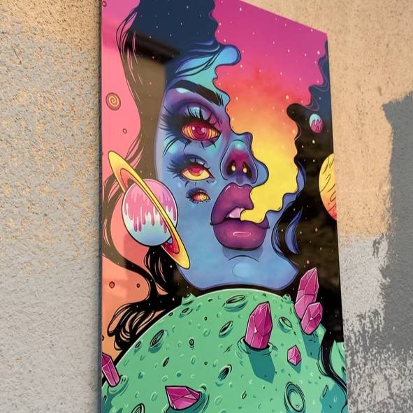 Metal poster cartoon artwork