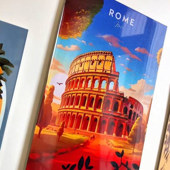 Metal poster cartoon artwork