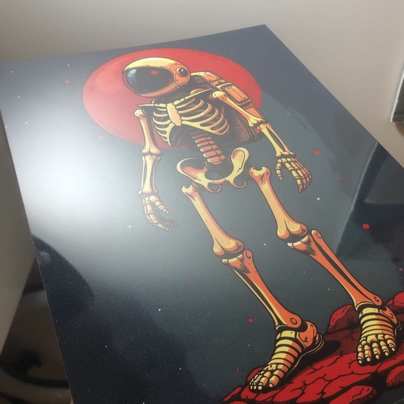 Metal poster cartoon artwork